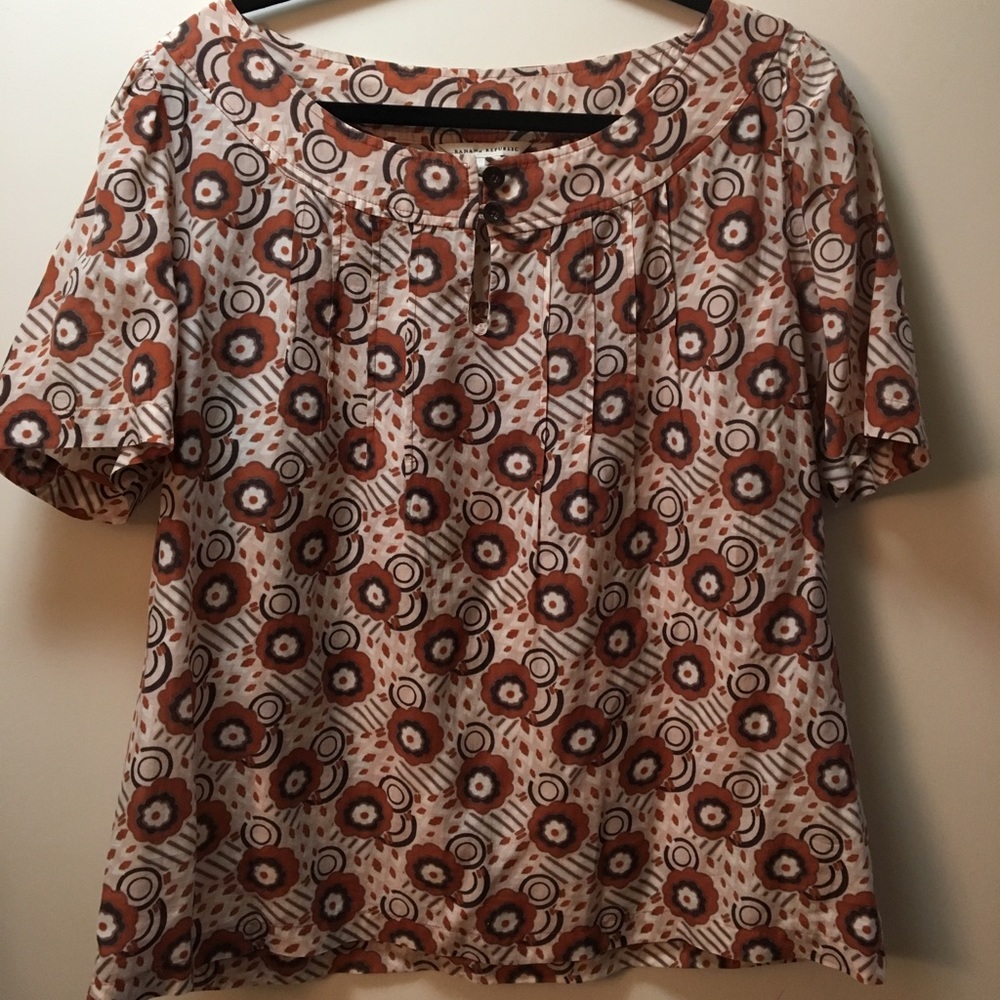 Banana Republic Floral Rust, Orange & Brown